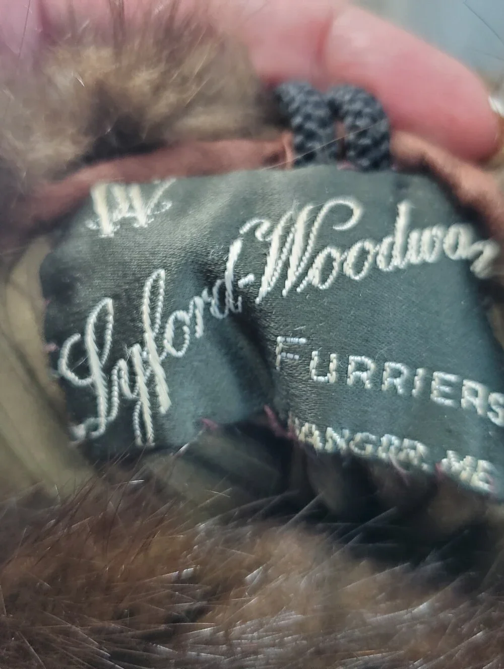 Vintage 50s mink fur hand muff